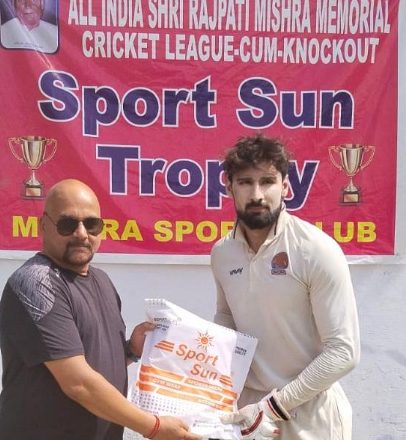 Sanjeet Desai’s unbeaten Century helped SRK Technology to enter semi-finals of Rajpati Mishra Cricket Tournament