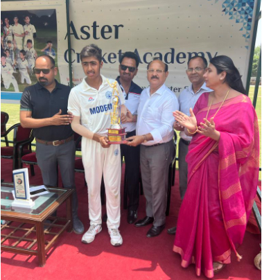 Aster School won the Smt. Angoori Devi Cricket Tournament Title with the Yuvraj Singh Tomar’s century