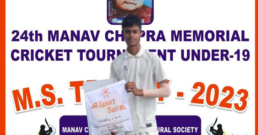 St. Lawrence Academy in the quarterfinals of the Manav Chopra Cricket Tournament with the Brilliant bowling of Brian Jha